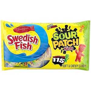 SOUR PATCH KIDS Candy & SWEDISH FISH Candy Variety Pack, 115 - 0.5 oz ...