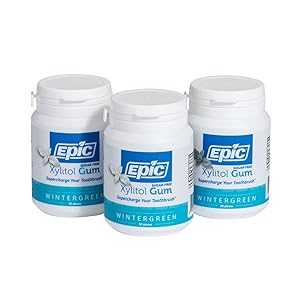 Epic Xylitol Chewing Gum - Sugar Free & Aspartame Free Chewing Gum Swe...