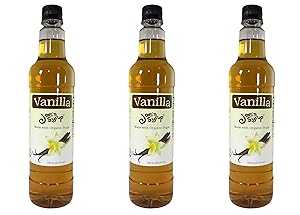 Joe's シロップ、オーガニックシュガー、天然バニラ風味、750 ml (3 パック) Joe's Syrup Joe s Syrup, Organic Sugar, All Natural Va..