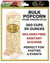 ポップスコーン - グルメポップコーンバルク/卸売-300カップ-90オンス-映画館スタイル!パーティーバッグ。無料のサニタリースクーパー!! Pops Cor...
