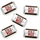 Big Dot of Happiness Western Hoedown - ミニ キャンディーバー ラッパー ステッカー - ワイルド ウェスト カウボーイ パーティー 小さな記念品 - 40 枚 Big Dot of Happiness Western Hoedown - Mini Candy Bar Wrapper Stickers - Wild