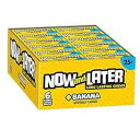 Now and Later Banana Flavored Candy 6 piece bars ( pack of 24 )