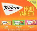 トライデント フルーツ バラエティパック シュガーフリーガム、14個、20個パック Trident Fruit Variety Pack Sugar Free Gum, 14 Count, Pack of 20