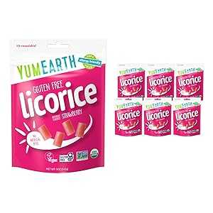 YumEarth Organic Gluten Free Strawberry Licorice Snack Packs - Allergy...