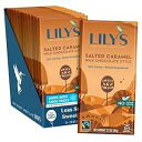 塩キャラメルミルクチョコレートスタイルバー by Lily's ステビア製、砂糖不使用、低炭水化物、ケトフレンドリー カカオ 40% フェアトレード、グルテンフ...