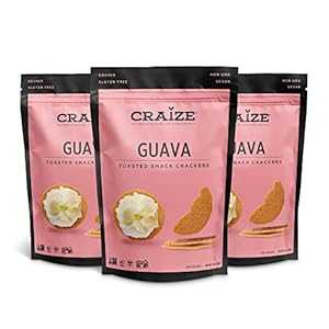Craize 薄くてカリカリのトーストコーンクラッカー – グアバ風味のヘルシー&オーガニックグルテンフリークラッカー – 3パック、各4オンス Craize Thin & Crunchy Toasted Corn Crackers Guava Flavored Healthy & Organic Gluten Free Crackers -