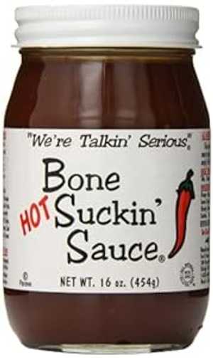 Bone Suckin Fords グルメフーズ BBQ ソース、ホット、16 オンス Bone Suckin' Bone Suckin Fords Gourmet Foods BBQ Sauce, Hot, 16 Ounce(4)