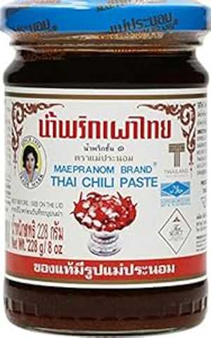 Mae Pranom タイチリペースト 8オンス (M) タイ料理 タイの調理製品 Mae Pranom Thai Chili Paste 8oz. (M) Thai Food Cooking Product of Thailand