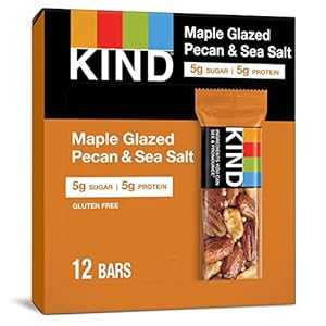KIND Bars, Maple Glazed Pecan & Sea Salt, Healthy Snacks, Gluten Free, Low Sugar, 12 Count KIND Bars, Maple Glazed Pecan & Sea Salt, Healthy Snacks, Gluten Free, Low Sugar, 12 Count
