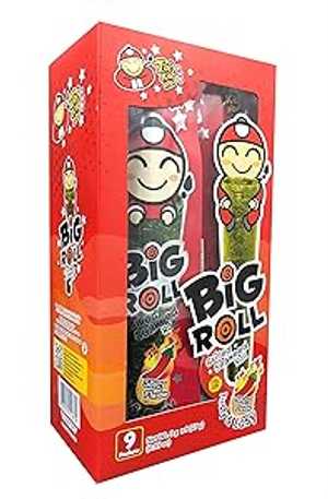 Tao Kae Noi Big Roll Crispy Grilled Seaweed Roll Spicy Flavour 9 Packe...