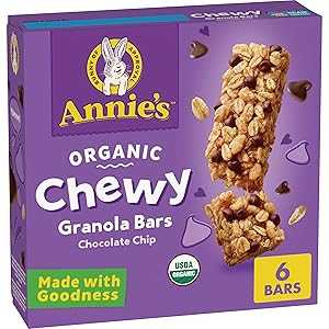 Annie’s Annie's Organic Chewy Granola Bars, Chocolate Chip, 6 Bars, 5.34 oz (Pack of 12)