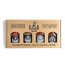ホフソース ギフトボックス ミニフラスコ 4 個パック - 手作りテネシーホットソース & BBQ ソース Hoff & Pepper Hoff Sauce G...