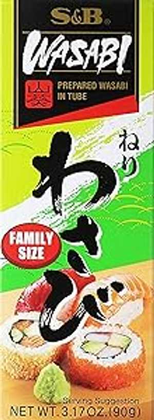 S&B 蘆 塼 եߥ꡼ 90g S&B Prepared Wasabi in Tube, Family Size, 3...