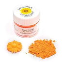 ケーキデコレーション用のネオンオレンジの花びらダスト。グローオレンジマットダスト4グラムコンテナ Sunflower Sugar Art Neon Orange Petal Dust for Cake Decoration. Glow Orange Matte Dust 4 gram container
