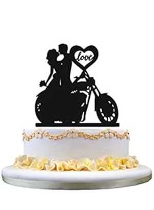 オートバイのカップルのウェディング ケーキ トッパー、愛のハート付き zhongfei Motorcycle Couple Wedding Cake Topper with love heart オートバイのカップルのウェディング ケーキ トッパー、愛のハート付き zhongfei Motorcycle Couple Wedding Cake Topper with love heart