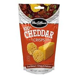 Mrs. Cubbison's Cheese Crisps - 100% Real Cheese, Keto Friendly, Great for Snacking and Salad Topper - Cheddar Flavor, 1.98 Ounce (Pack of 1) Mrs. Cubbison's Cheese Crisps - 100% Real Cheese, Keto Friendly, Great for Snacking and Salad Topper - Cheddar Flavor, 1.98 Ounce (Pack of 1)