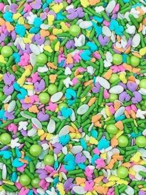 Sprinkle Deco Easter Spring Ducks F Bunny Head Edible Confetti Sprinkl...
