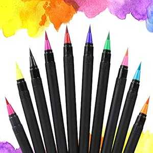 Nomeca Food Coloring Marker Pens, 10Pcs Food Grade Edible Markers Food Writers for Decorating Fondant, Cakes, Cookies, Easter Eggs ting Drawing Writing - Flexible Brush Tip, 10 Colors Nomeca Food Coloring Marker Pens, 10Pcs Food Grade Edible Markers Food Writers for Decorating Fondant, Cakes, Cookies, Easter Eggs ting Drawing Writing - Flexible Brush Tip, 10 Colors