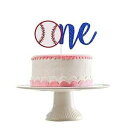 Baseball One ケーキトッパー - グリッター、野球 1 歳の誕生日デコレーション、野球 1 歳の誕生日ケーキトッパー、男の子用 1 歳の誕生日ケーキトッパー LeeSky Baseball One Cake Topper- Glitter, Baseball 1st Birthday Decorations, Baseball 1