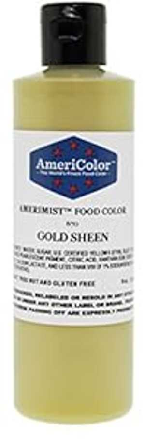AmeriColor AmeriMist 食用ペイント & エアブラシ カラー - ゴールド シーン - 9 オンス AmeriColor AmeriMist Edible t & Airbrush Colour - Gold Sheen - 9 oz