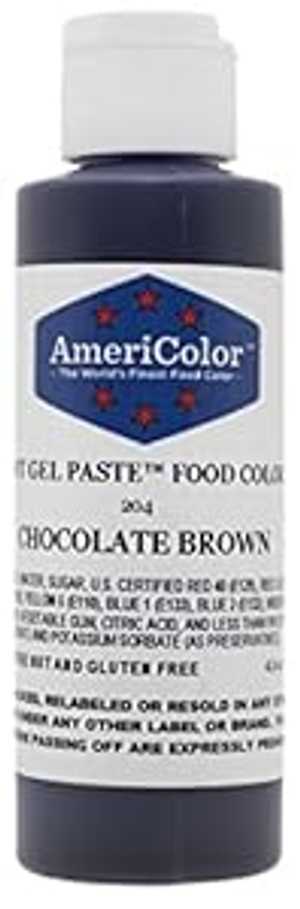 Americolor 4.5 オンス チョコレート ブラウン ソフト ジェル ペースト Americolor 4.5 Oz Chocolate Brown Soft Gel Paste
