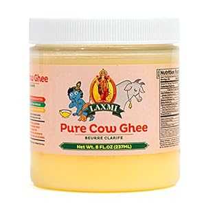 Laxmi ナチュラル トラディショナル インド スタイル ピュア カウ ギー - 8オンス Laxmi Natural Traditional Indian Style Pure Cow Ghee - 8oz