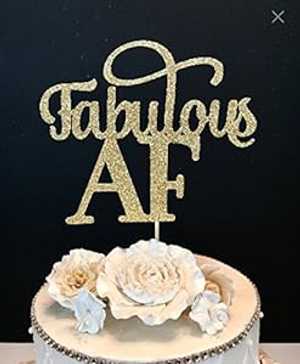 素晴らしいAFケーキトッパー Sugar Plum Creations Fabulous AF Cake Topper