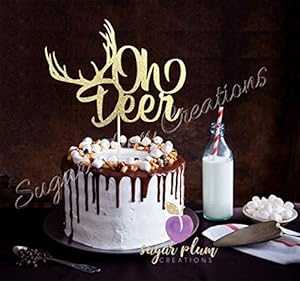 Oh Deer ベビーシャワー ケーキトッパー Sugar Plum Creations Oh Deer Baby Shower Cake topper
