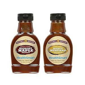 Nature's Hollow HEALTHSMART Honey Mustard and Hickory Maple BBQ Sauce - Low Calorie, Low Carb, Gluten Free, Keto, and Sugar Free BBQ Sauce, Enhance Flavor with Barbecue Sauce 2pack - No Added Sugar Nature's Hollow HEALTHSMART Honey Mustard and Hickory Maple BBQ Sauce - Low Calorie, Low Carb, Gluten Free, Keto, and Sugar Free BBQ Sauce, Enhance Flavor with Barbecue Sauce 2pack - No Added Sugar