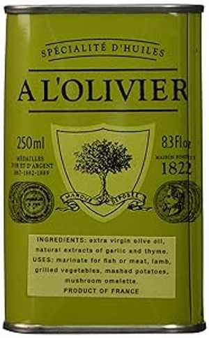 A L'Olivier ガーリック & タイム注入エキストラバージン オリーブオイル、8.3 液量オンス A L'Olivier Garlic & Thyme Infused Extra Virgin Olive Oil, 8.3 fl oz
