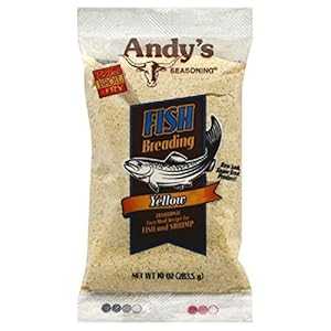 Andy's シーズニング、素晴らしい味わいの魚とエビのためのイエローフィッシュパン粉 10 オンスバッグ Andy's seasoning, Yellow fish breading for excellent tasting fish and shrimp 10 oz Bag Andy's シーズニング、素晴らしい味わいの魚とエビのためのイエローフィッシュパン粉 10 オンスバッグ Andy's seasoning, Yellow fish breading for excellent tasting fish and shrimp 10 oz Bag