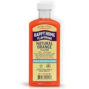 Happy Home 天然オレンジフレーバー、ノンアルコール、認定コーシャ、7 オンス Happy Home Natural Orange Flavoring, Non-alcoholic, Certified Kosher, 7 oz