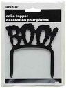 Unique Halloween Boo Plastic Cupcake Topper, 6.5" x 4.75", Black