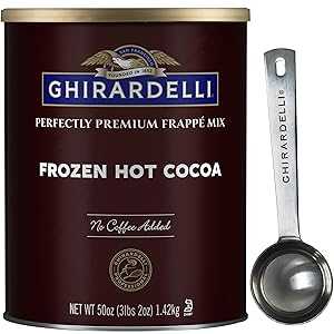ギラデリ - フローズン ホット ココア プレミアム フラッペ 3.12ポンド ギラデリ刻印バリスタスプーン付き Ghirardelli - Frozen Hot Cocoa Premium Frapp 3.12lbs with Ghirardelli Stamped Barista Spoon ギラデリ - フローズン ホット ココア プレミアム フラッペ 3.12ポンド ギラデリ刻印バリスタスプーン付き Ghirardelli - Frozen Hot Cocoa Premium Frapp 3.12lbs with Ghirardelli Stamped Barista Spoon