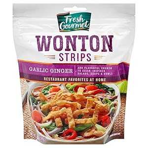 Freshグルメ、ワンタンストリップ、ガーリックジンジャー、3.5オンス Fresh Gourmet, Wonton Strip, Garlic Ginger, 3.5 Oz