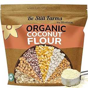 Be Still Farms Organic Coconut Flour for Baking 4.8 lb - Gluten Free Bread Flour Bulk - Keto Flour for Cakes Cookies - Wheat Flour Substitute USA Grown USDA Certified Vegan Non-GMO Be Still Farms Organic Coconut Flour for Baking 4.8 lb - Gluten Free Bread Flour Bulk - Keto Flour for Cakes Cookies - Wheat Flour Substitute USA Grown USDA Certified Vegan Non-GMO