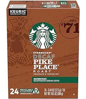 ディカフェ パイク プレイス、スターバックス ディカフェ コーヒー K カップ ポッド、パイク プレイス、24 CT Decaf Pike Place, Starbucks Decaf Coffee K-Cup Pods, Pike Place, 24 CTのサムネイル