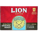 ライオンコーヒー オリジナルロースト シングルサーブコーヒーポッド 12個入りボックス Lion Coffee Original Roast, Single-Serve Coffee Pods - 12 Count Box