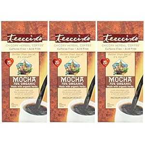 Teeccino ハーブコーヒー、地中海モカ、11 オンス (3 個パック) Teeccino Herbal Coffee, Mediterranea..
