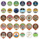 カフェインレスコーヒーポッド バラエティパックサンプラー、ノンフレーバー&フレーバーコーヒーポッド詰め合わせ、キューリグKカップブリュワーに対応、カフェインレスコーヒーカプセル、30個 - 重複なし Crazy Cups Decaf Coffee Pods Variety Pack Sampler,