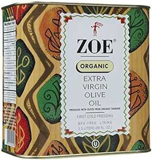 Zoe オーガニック エクストラバージン オリーブオイル、2.5 リットル Zoe Organic Extra Virgin Olive Oil, 2.5 Liters