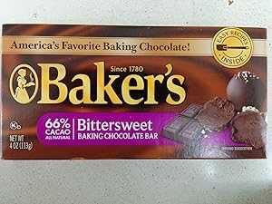 Baker's ビタースウィート ベーキング チョコレート バー、4 オンス (6 パック) Baker's Bittersweet Baking Chocolate Bar, 4 Oz (6-Pack) Baker's ビタースウィート ベーキング チョコレート バー、4 オンス (6 パック) Baker's Bittersweet Baking Chocolate Bar, 4 Oz (6-Pack)