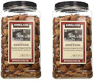 カークランド シグネチャー ピーナッツバター プレッツェル、2 パック (52 オンス) SIIEEC Kirkland Signature Peanut Butter Pretzel, 2 Pack(52 Ounce)