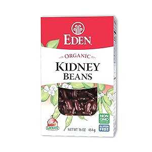 Eden Organic Dark Red Kidney Beans, Dry, USA Grown, Non GMO, 16 oz Box