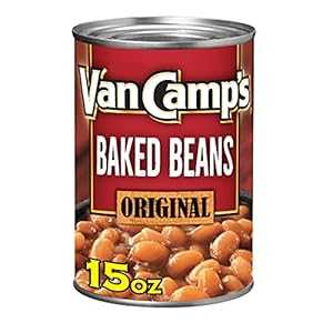 Van Camp's オリジナル ベイクド ビーンズ、缶詰ビーンズ、15 オンス (12 個パック) Van Camp's Original Baked Beans, Canned Beans, 15 OZ (Pack of 12)