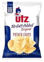 UTZ 食塩無添加 オリジナルポテトチップス 9.5オンス (4袋) UTZ No Salt Added Original Potato Chips 9.5 Ounces (4 Bags)