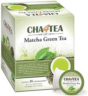 Cha4TEA キューリグ用 36 カウント抹茶グリーンティー Cha4TEA 36-Count Matcha Green Tea for Keurig