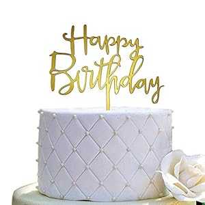 Happy Birthday ケーキトッパー 誕生日パーティーデコレーション用 ミラーゴールドアクリル JIEEIN Happy Birthday Cake Topper for Birthday Party Decorations, Mirror Gold Acrylic Happy Birthday ケーキトッパー 誕生日パーティーデコレーション用 ミラーゴールドアクリル JIEEIN Happy Birthday Cake Topper for Birthday Party Decorations, Mirror Gold Acrylic