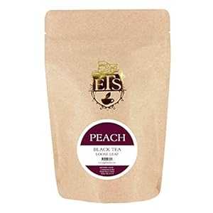 English Tea Store フレーバー紅茶、ピーチ、4オンス English Tea Store Flavored Black Tea, Peach, 4 Ounce