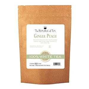 楽天GlomarketThe Republic Of Tea ジンジャーピーチ 100％ ホワイトティー、ティーバッグ 50 個、ファンシーピーチとスパイシージンジャーティー The Republic Of Tea Ginger Peach 100％ White Tea, 50 Tea Bags, Fancy Peach And Spicy Ginger Tea